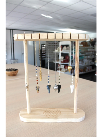 Présentoir 26 pendules en bois brut - Vide