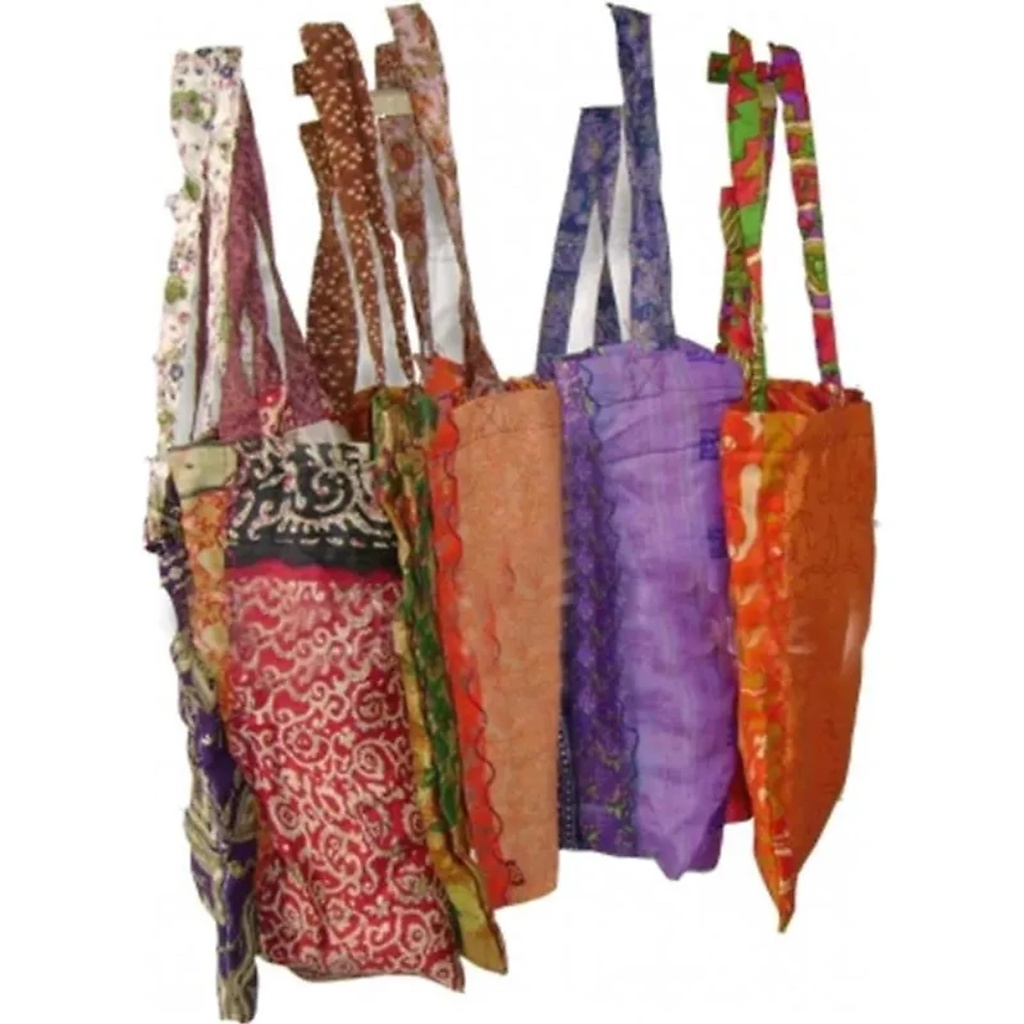 Shopping bag Vintage en viscose | 42x27 cm