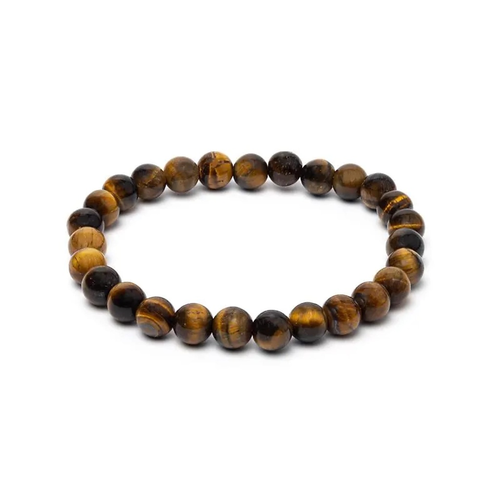 Bracelet pour poignet large en œil de tigre -- 0,8 cm