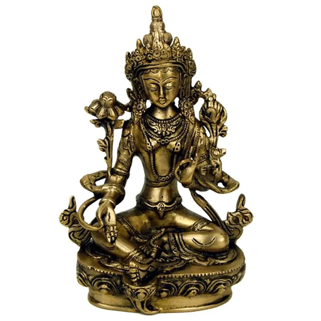 Tara Verte statue laiton moyenne | 1740 g; 20 cm