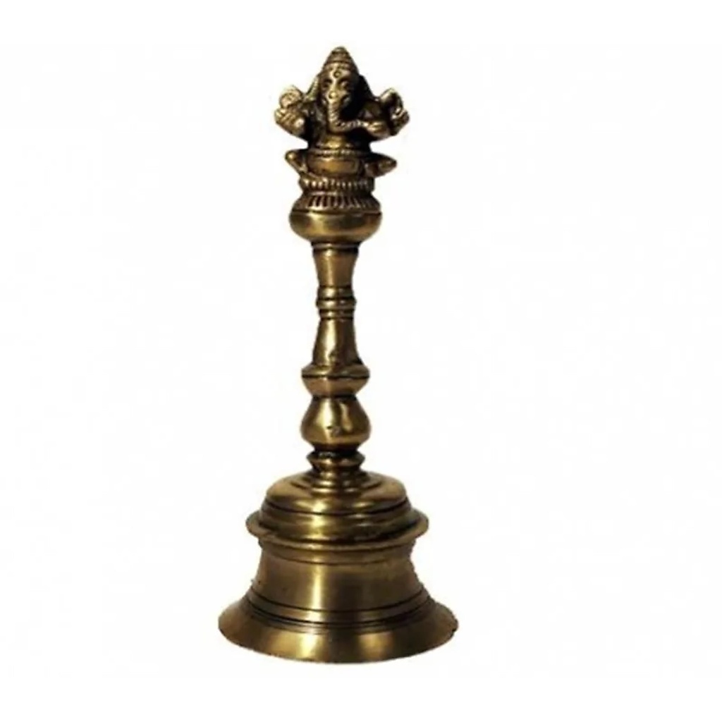 Cloche en bronze avec Ganesh | 17 cm