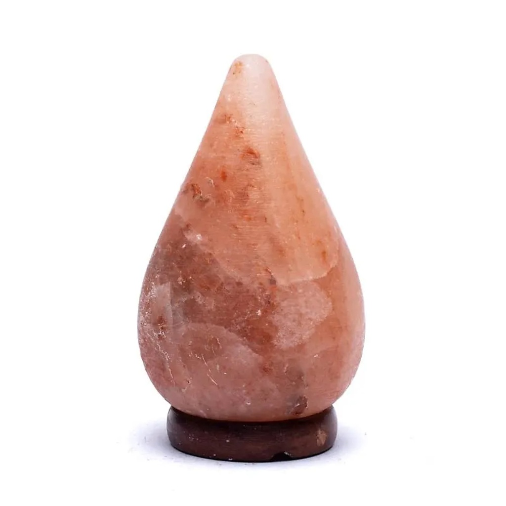 Lampe en cristal de sel forme de goutte avec câble et LED -- ±2000 g