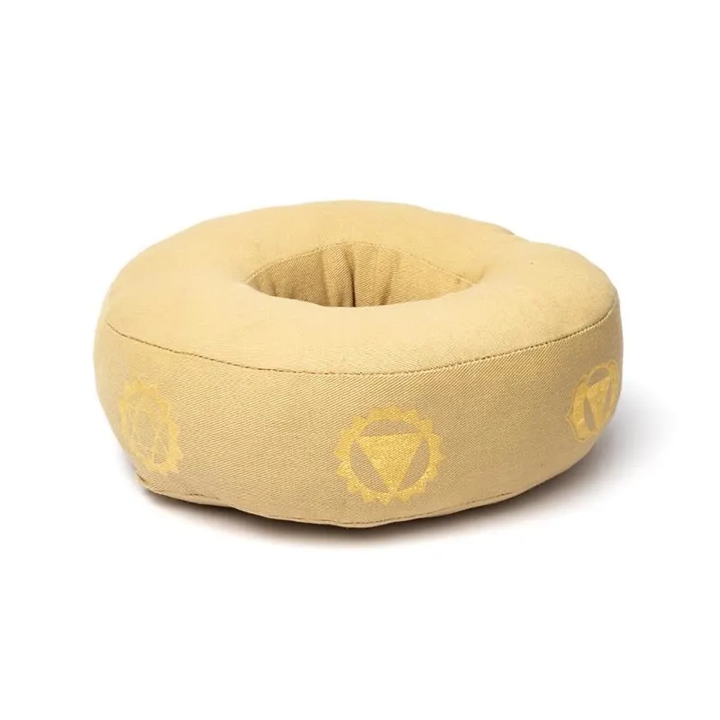 Coussin de bol chantant 7 chakras beige L -- 21x7.5 cm