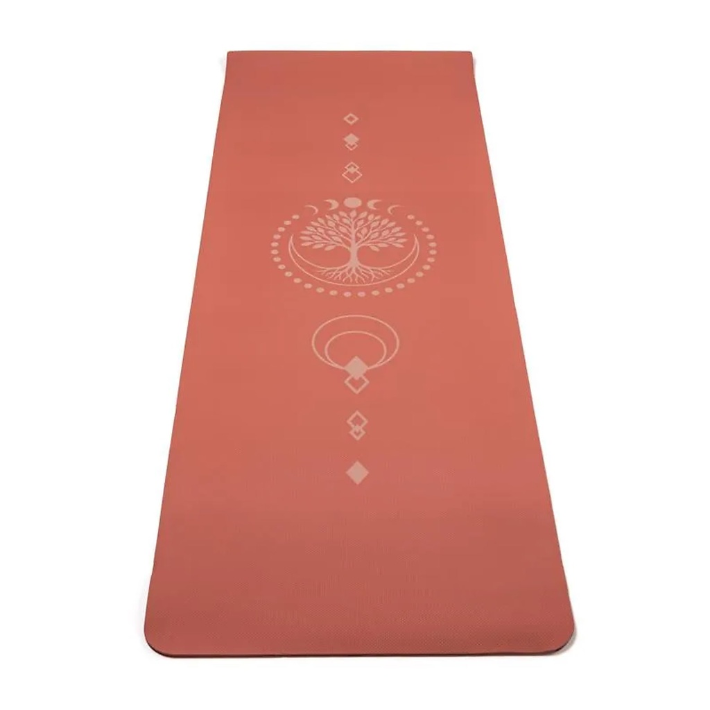 Yogi & Yogini Premium tapis de Yoga TPE Arbre de Vie mauve -- 950 g