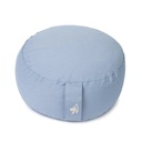 Coussin de méditation rond bleu coton bio (OCS) -- 33x17 cm; 2300 g