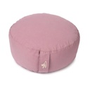 Coussin de méditation rond lilas coton bio (OCS) -- 33x17 cm; 2300 g