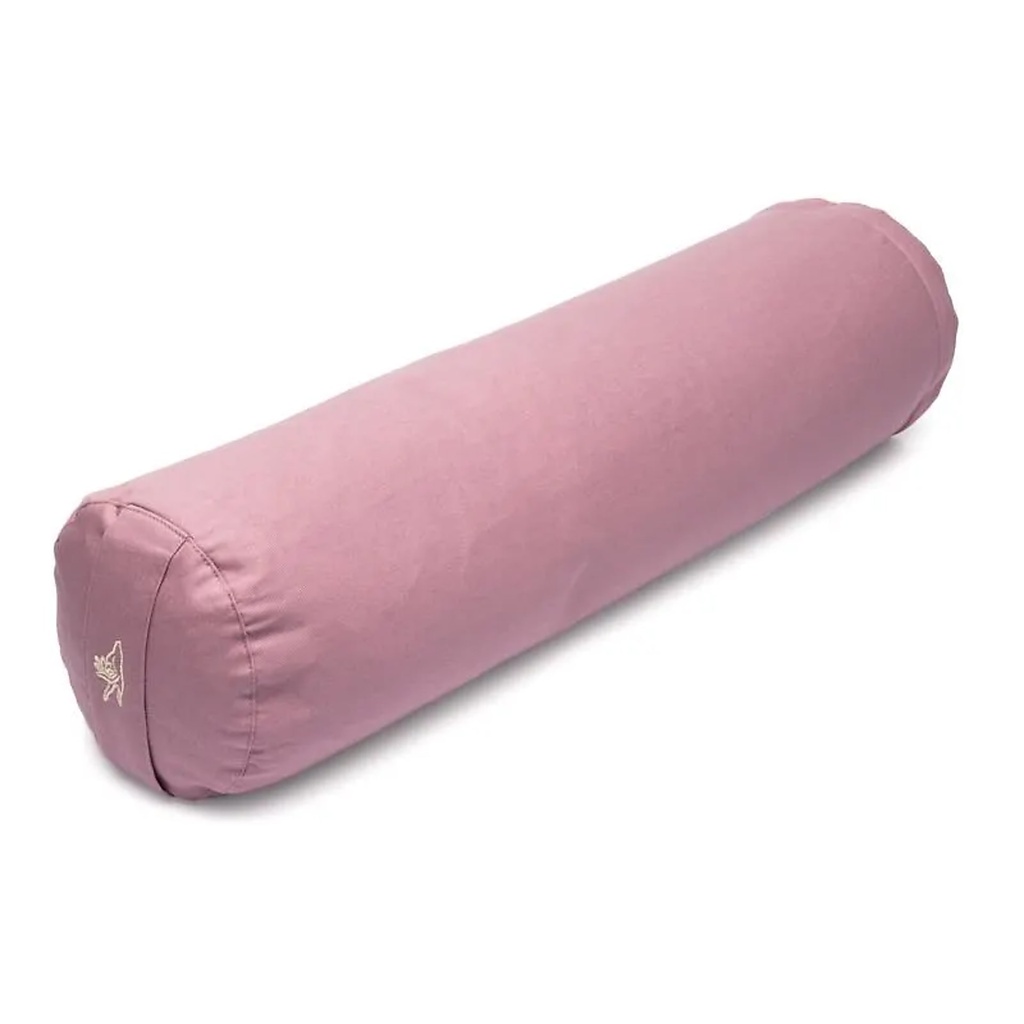 Coussin de méditation bolster lilas coton bio (OCS) -- 60x16 cm; 2300 g