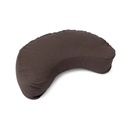 Coussin de méditation croissant anthracite coton bio (OCS) -- 37x17x13 cm; 1008 g