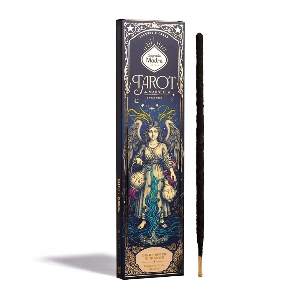 Sagrada Madre Encens naturel Tarot de Marseille Poivre rose Frankincense -- ±24g