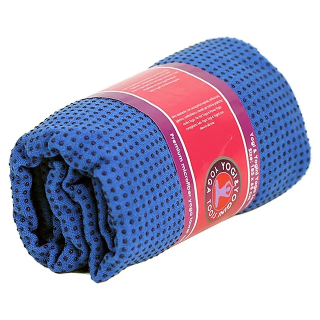 Yoga serviette PVC antidérapante bleue -- 500 g; 183x65 cm