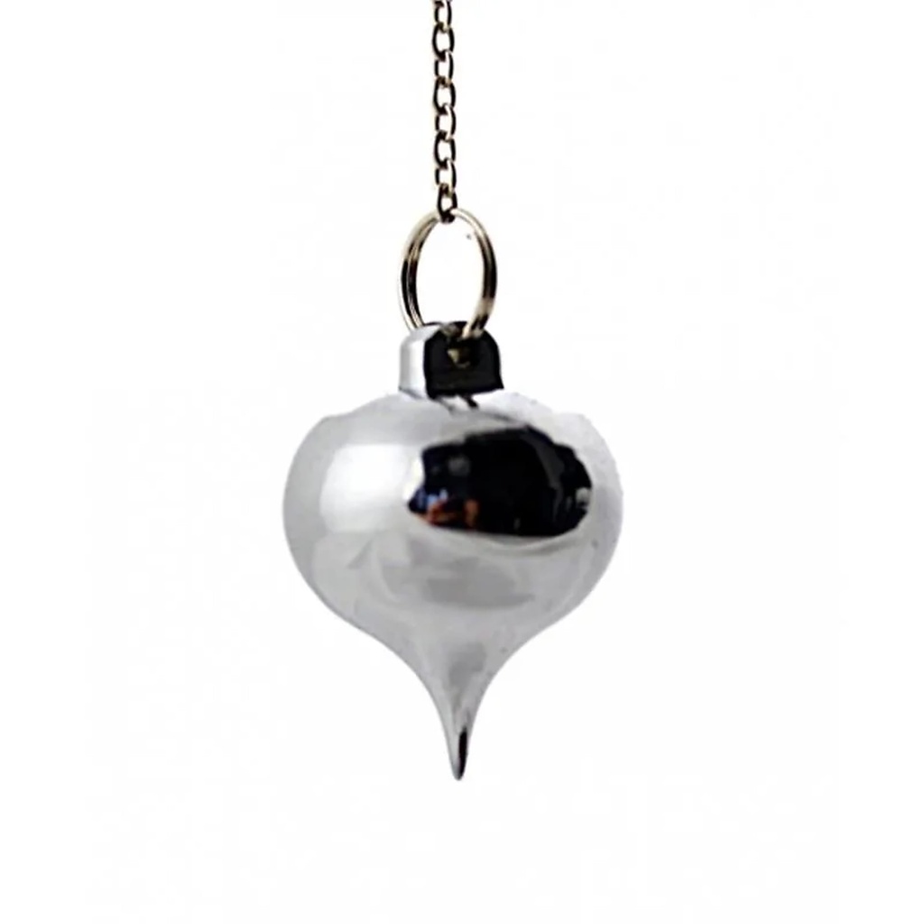 Pendule en laiton chromé avec receptacle | 50 g; 3 cm