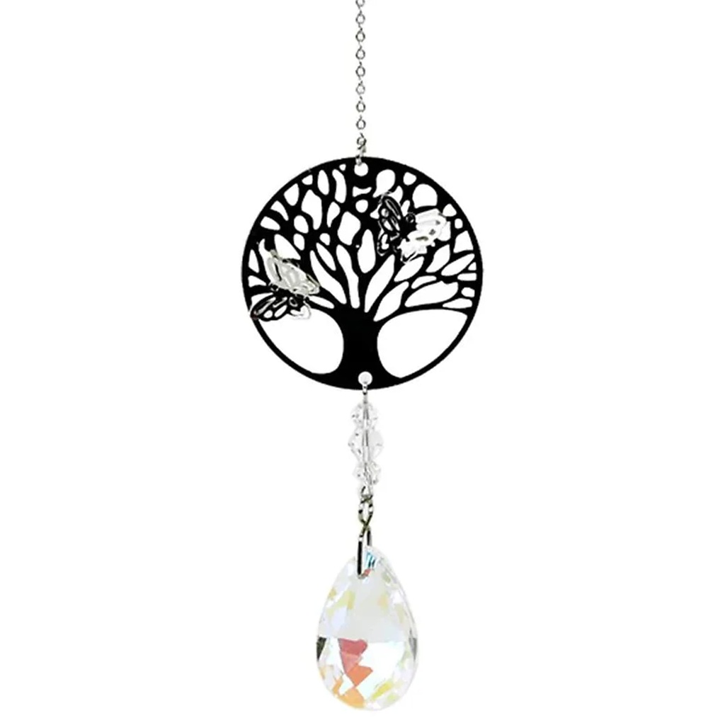 Arbre de Vie + goutte de cristal arc en ciel - blanc | 30 c