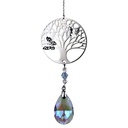Arbre de Vie + goutte de cristal arc en ciel violet | 30 cm