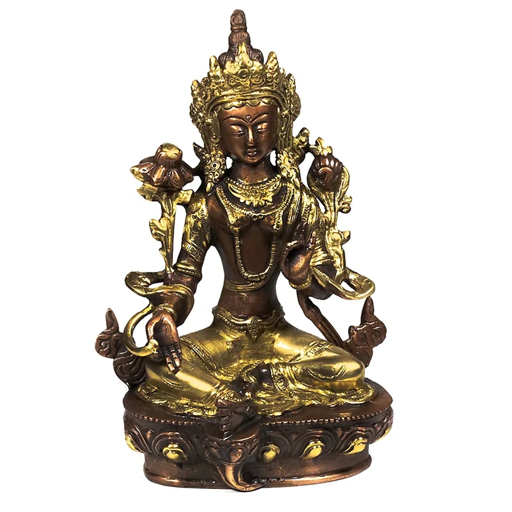 Tara Verte statue laiton/doré moyenne | 1900 g; 20 cm