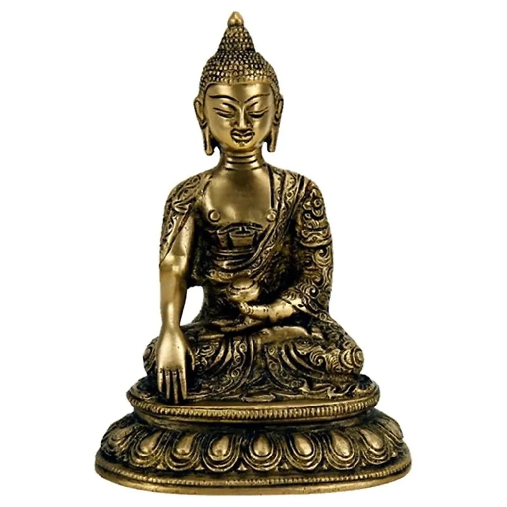 Bouddha Shakyamuni statue laiton | 1150 g; 15 cm