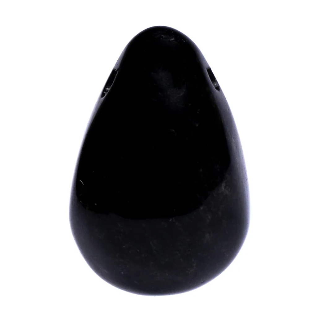 Pendentif Onyx noir foré sans fil | 2.5-3.5 cm