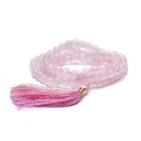 Mala Quartz rose AA 108 perles+sachet | 0.7 cm