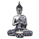 Bouddha avec bougeoir en argenté | 326 g; 20.5 cm