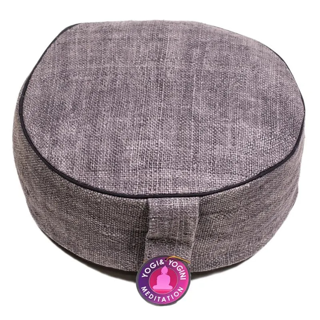 Coussin de méditation Chanvre gris -- 33x12 cm