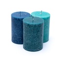 Bougies de stéarine 3 x OCEAN | 8x5.5 cm