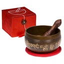 Bol chantant Om SET cadeau rouge | 180 g; 8 cm