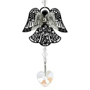 Cristal - Ange + petit Coeur de cristal - long | 37 cm
