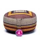 Coussin de méditation gris/jaune | 33x17 cm