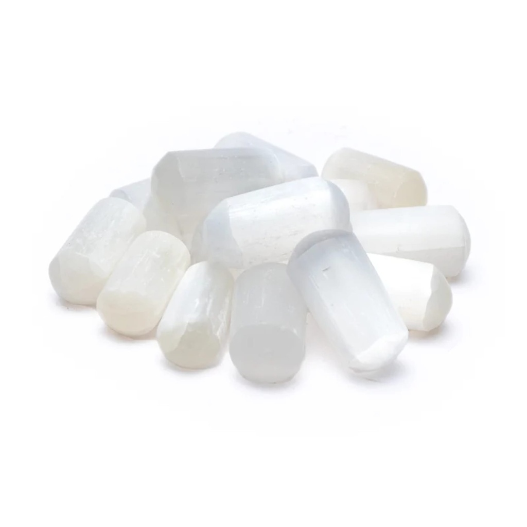 Sélénite polie | 400 g; ±3-4cm