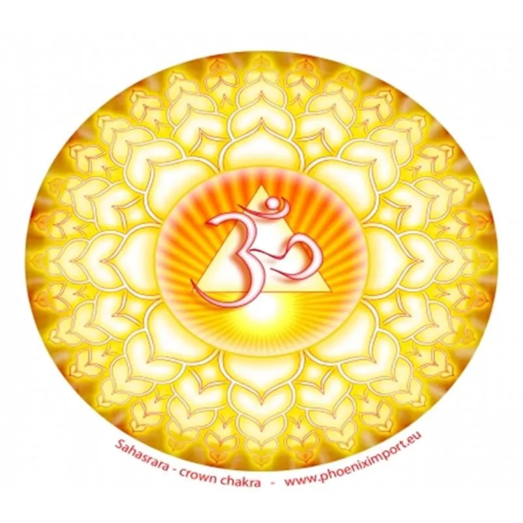 Adhésif verre/fenêtre Sahasrara Chakra Coronal -- 11.7cm