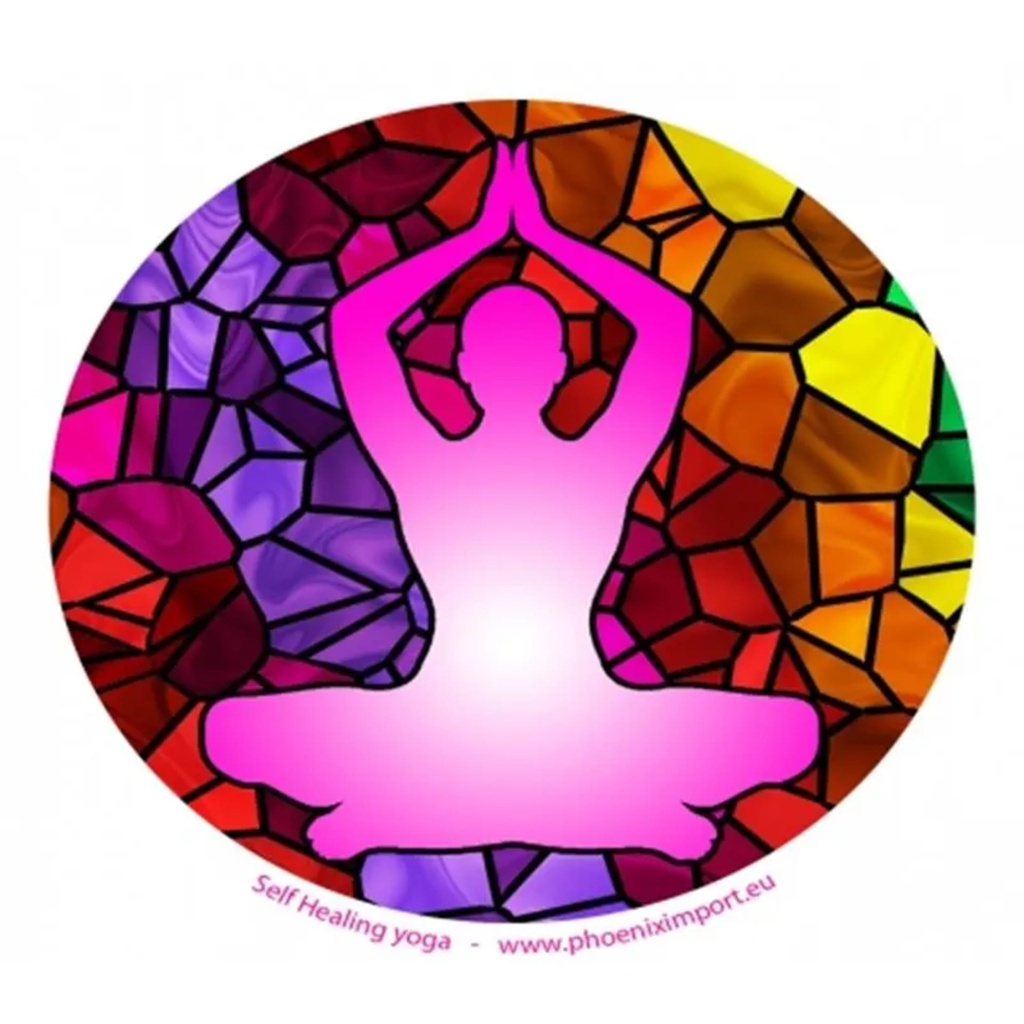 Adhésif verre/fenêtre Yoga Autoguérison -- 11.7cm