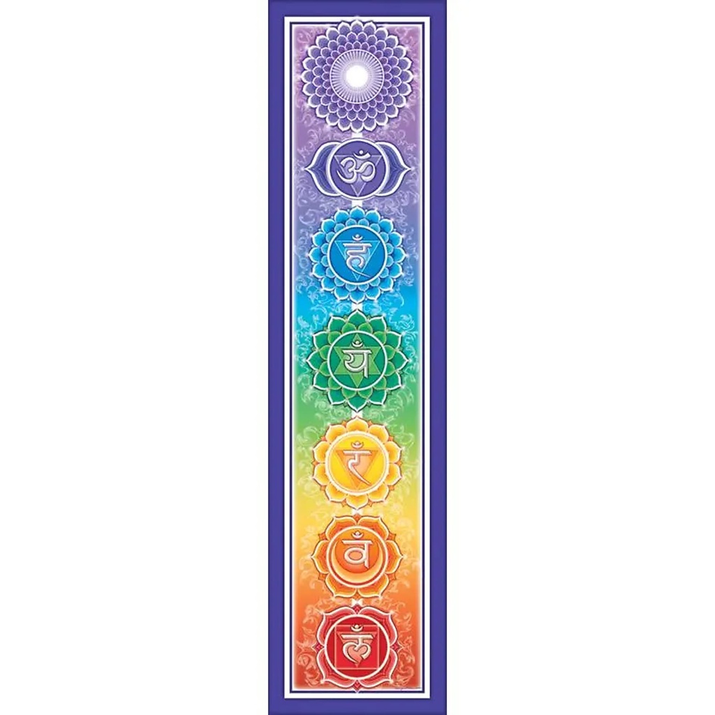 Adhésif pour auto Chakra Arc en Ciel | 28x7 cm