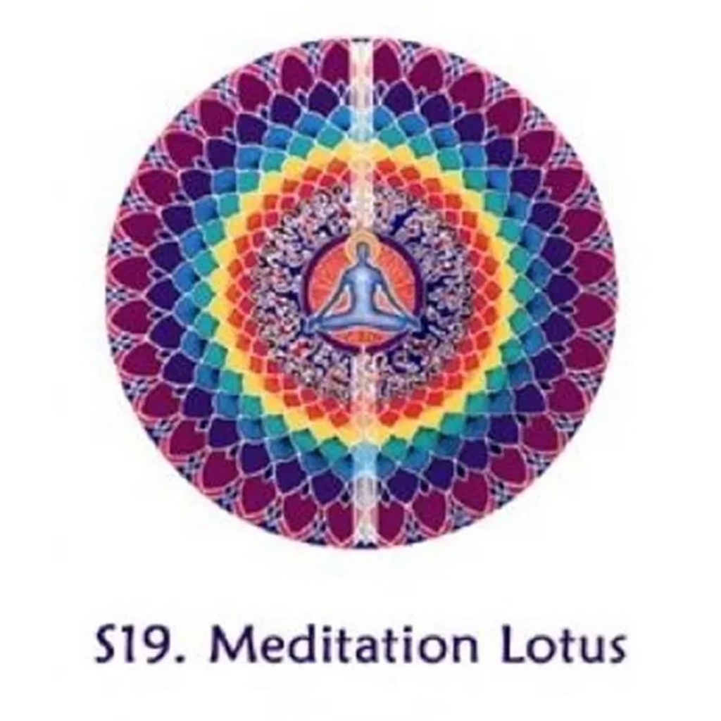 Adhésif verre/fenêtre Lotus de Méditation -- 10.5 cm