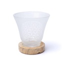 Lampe gemme fleur de vie avec câble et LED | 12x12cm