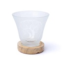 Lampe gemme arbre de vie avec câble et LED | 12x12cm