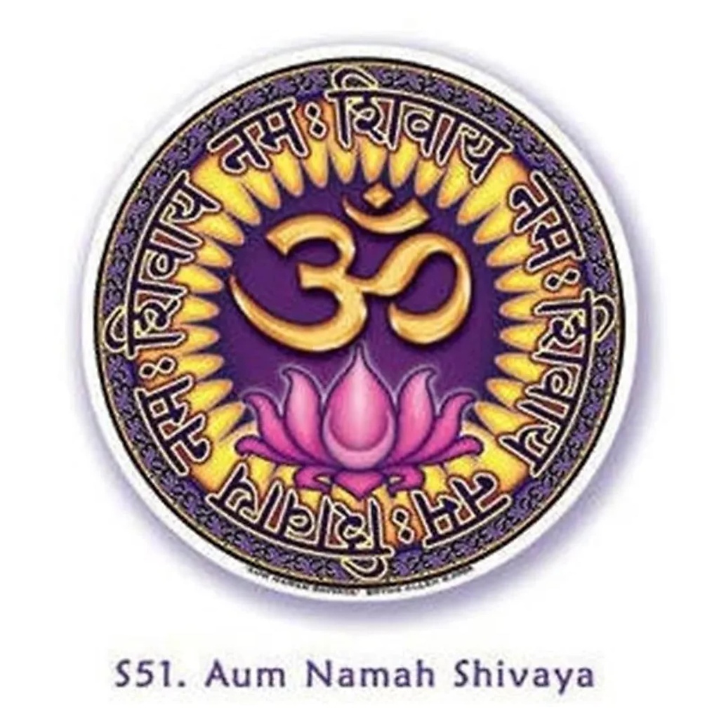 Adhésif verre/fenêtre Om Namah Shivaya | 10.5 cm