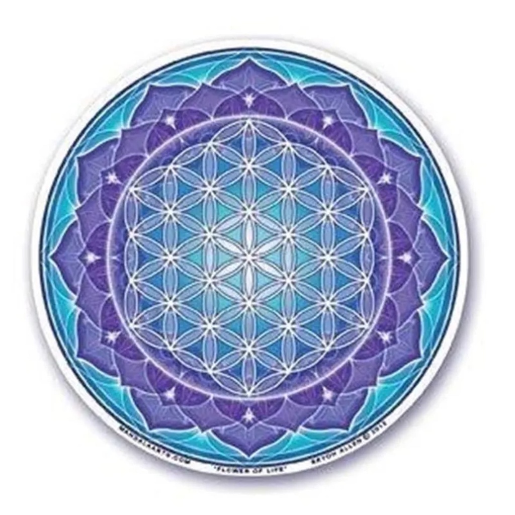Adhésif verre/fenêtre Fleur de vie -- 10.5 cm