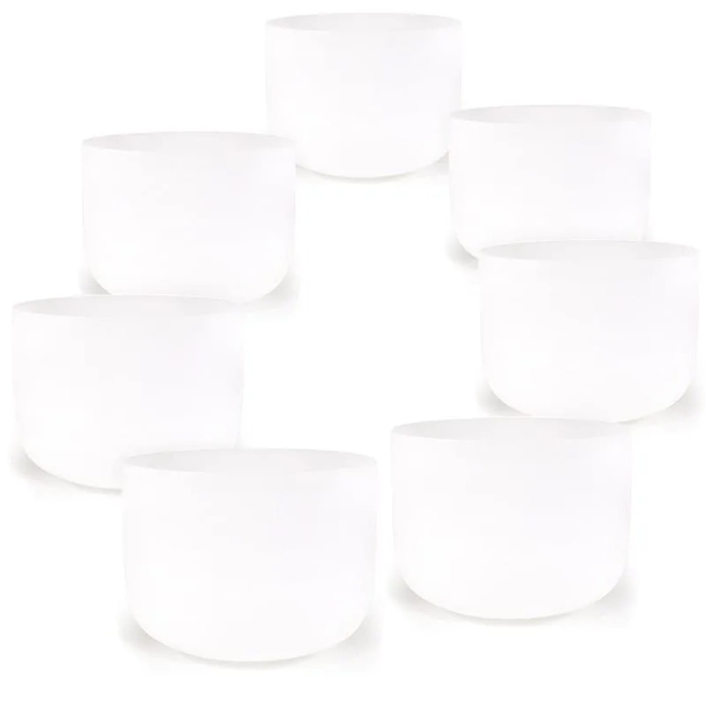 Bol chantant cristal Chakra set 2 avec 7 bols 432 Hz