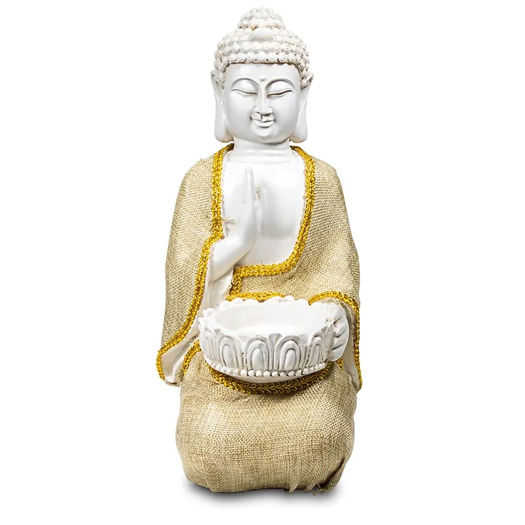 [8719172833591] Bouddha de la paix bougeoir | 1210 g; 19x15x33 cm