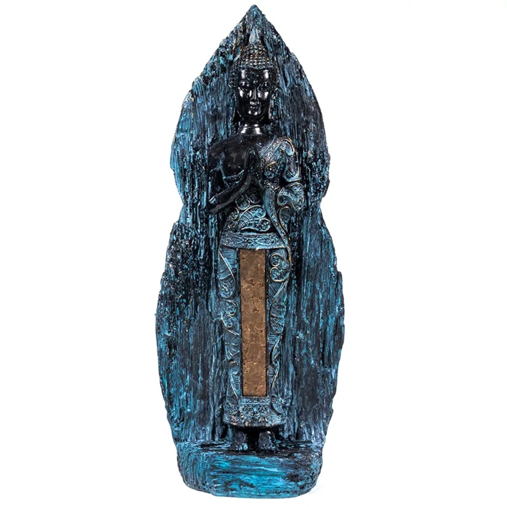 Bouddha priant debout style ancien Thaïlande -- 390g;29x11x6