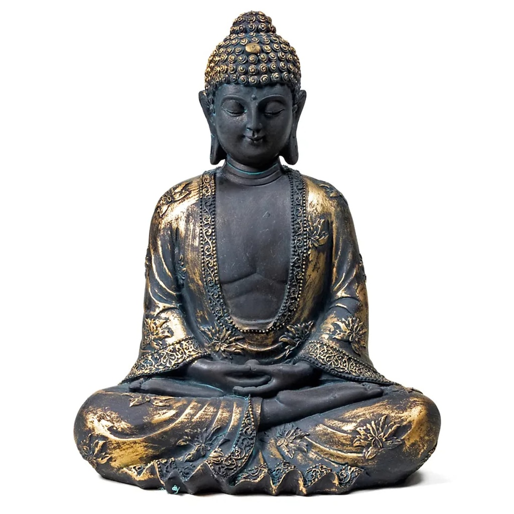 Bouddha de la sérénité style ancien Japon | 478 g; 17x11x22 cm