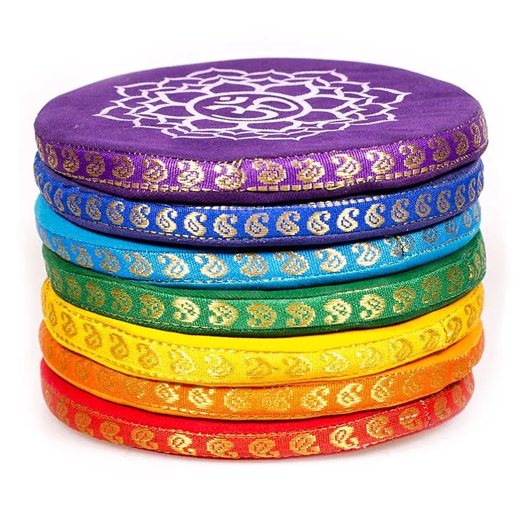 Coussins pour bols chantants SET 7 chakra grand | 14.5 cm
