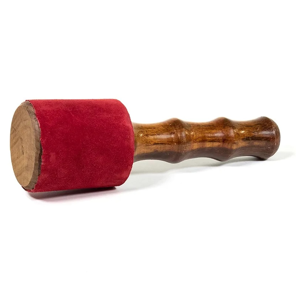 Maillet peau chamois manche en bois | ±260-460 g; 23x7 cm
