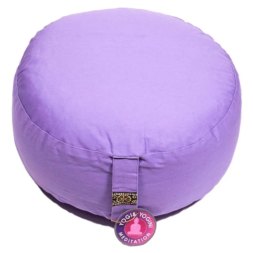 Coussin de méditation violet clair coton BIO (OCS) | 33x17 cm; ±2300 g