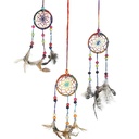 Capteur de rêves en chanvre arc en ciel XS | 5.5x20 cm