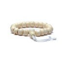 Mala en os blanc 21 grains ajustable | 1 cm
