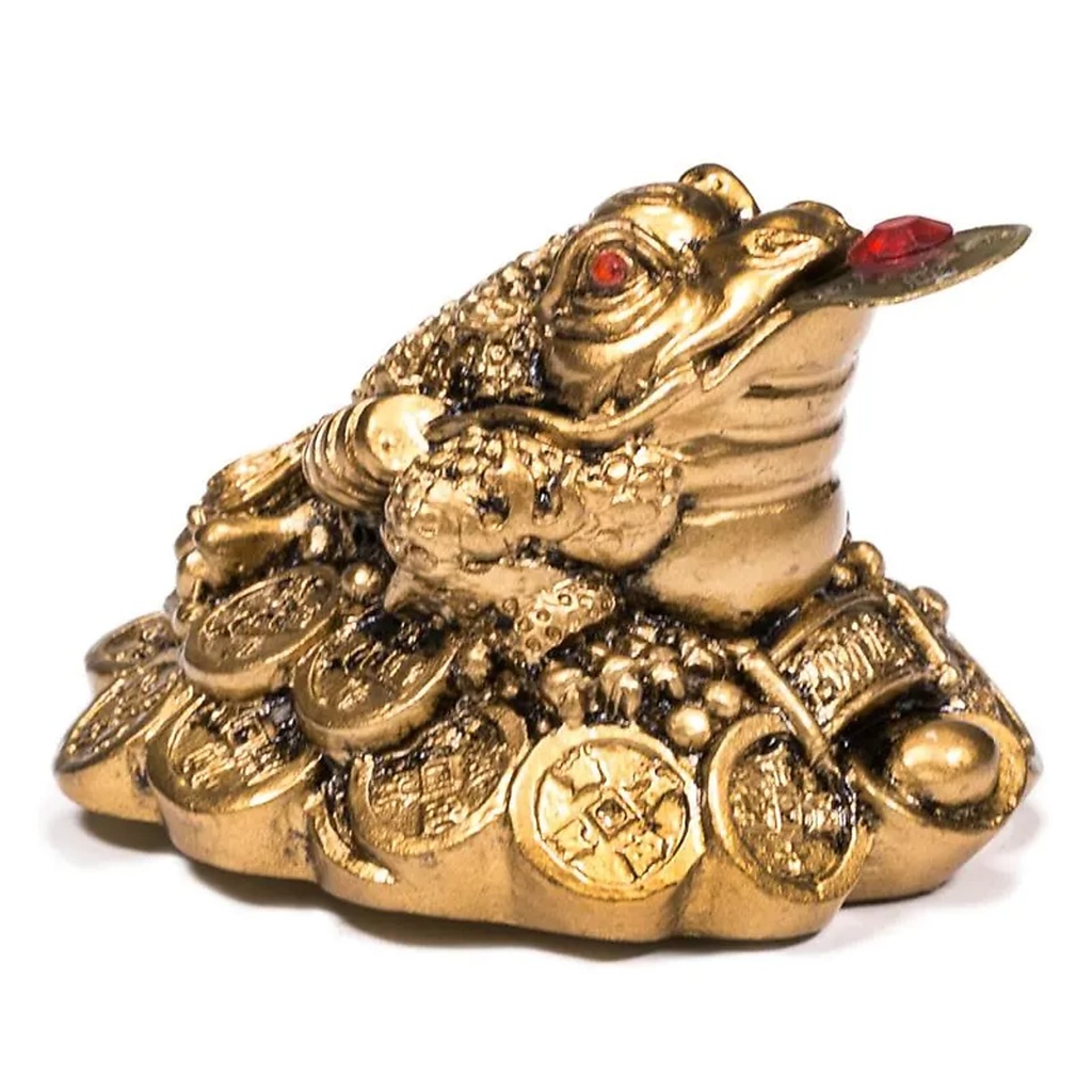 Grenouille Feng Shui couleur d'or | 5 x 3.5 cm