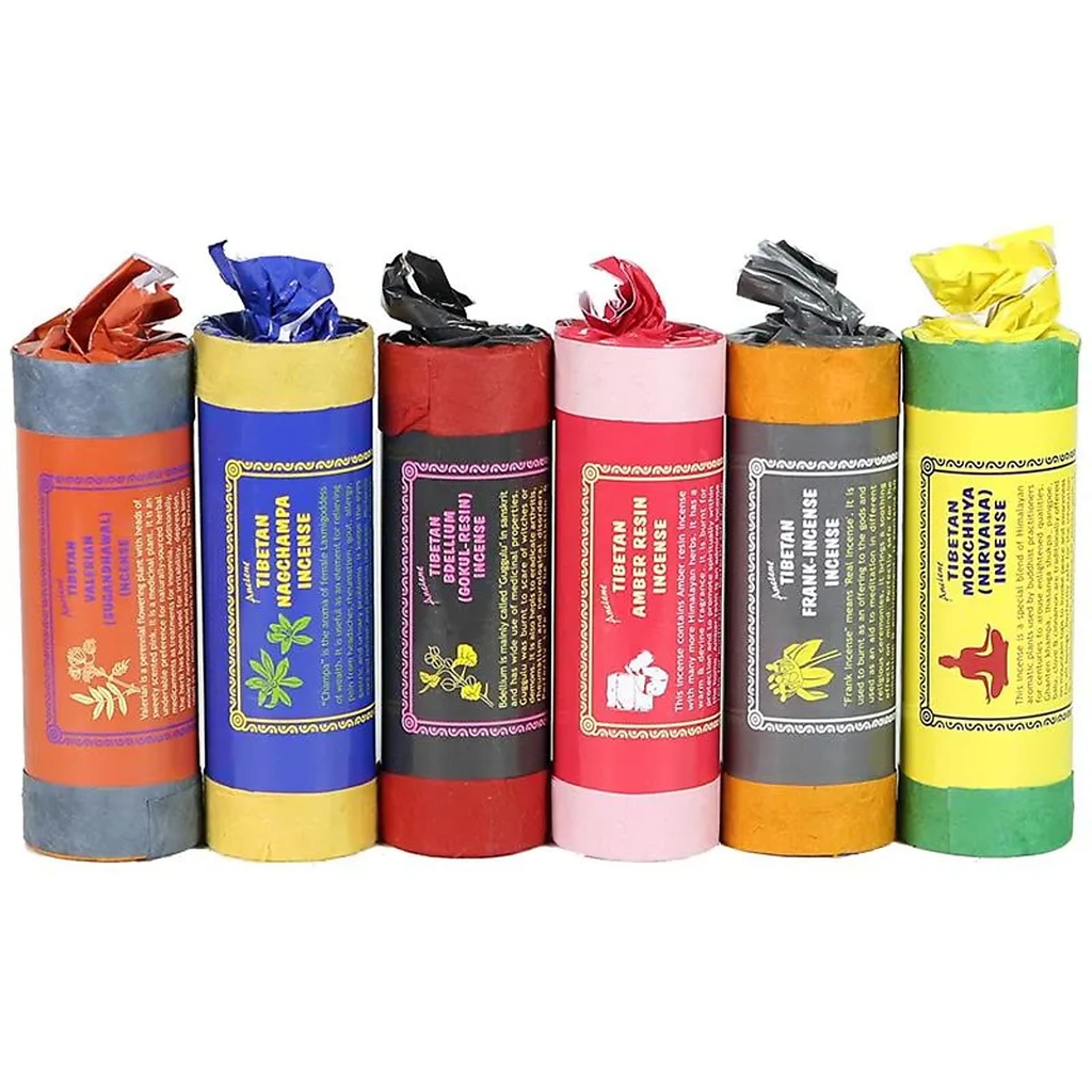 Set n°2: une confection de 6 encens tibétains | 35 g