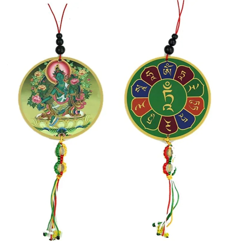 Pendentif voiture ou fenêtre - Tara Verte | 8x36 cm