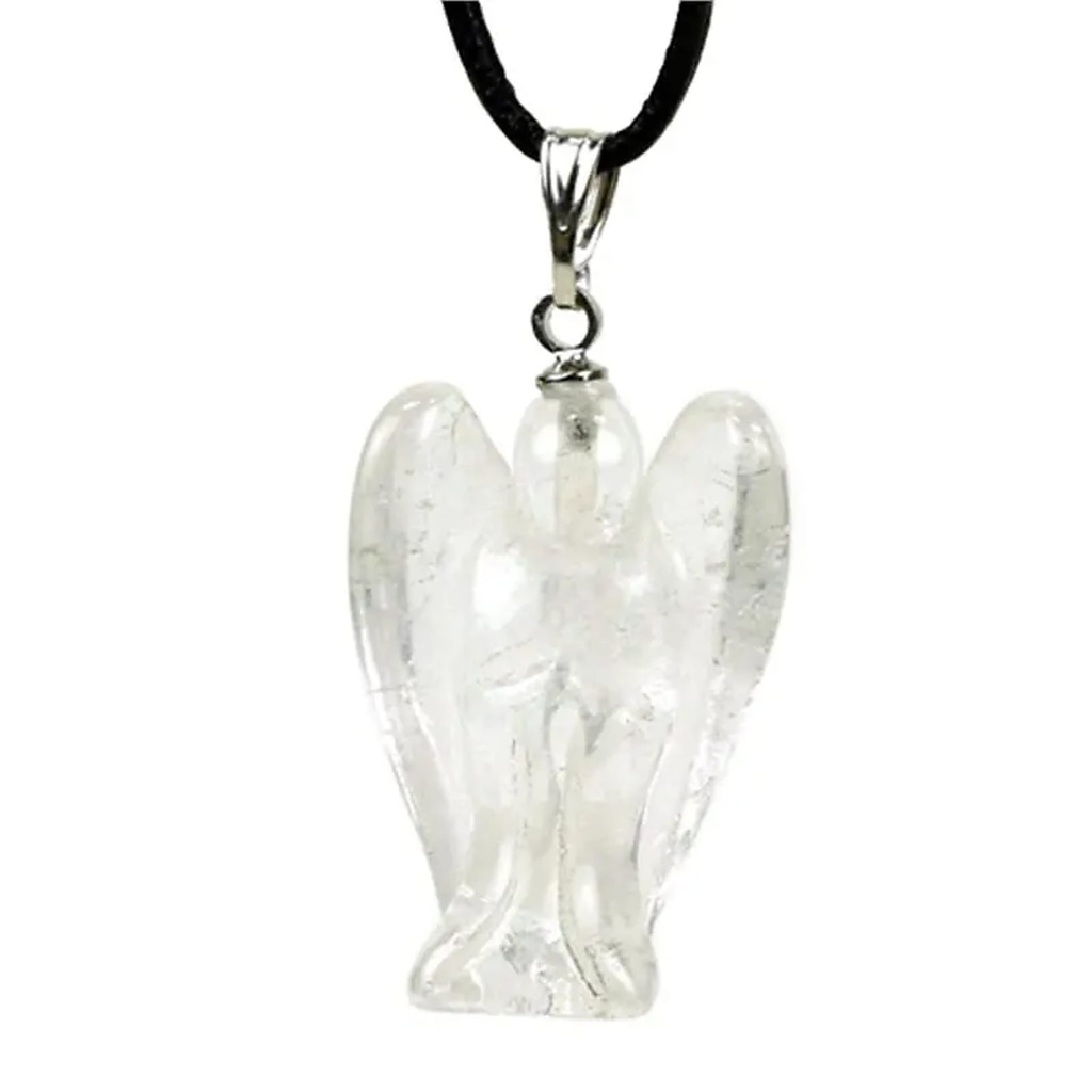 Pendentif Ange en Cristal de Roche | 3 cm