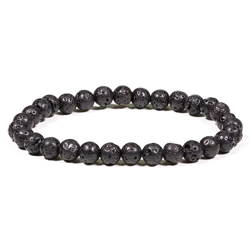 Bracelet - pierre de lave - noir | ±0.7cm